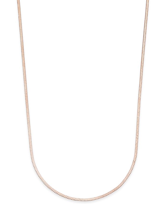 Giani Bernini Snake Chain Necklace in 18k Rose Gold-Plated Sterling ...