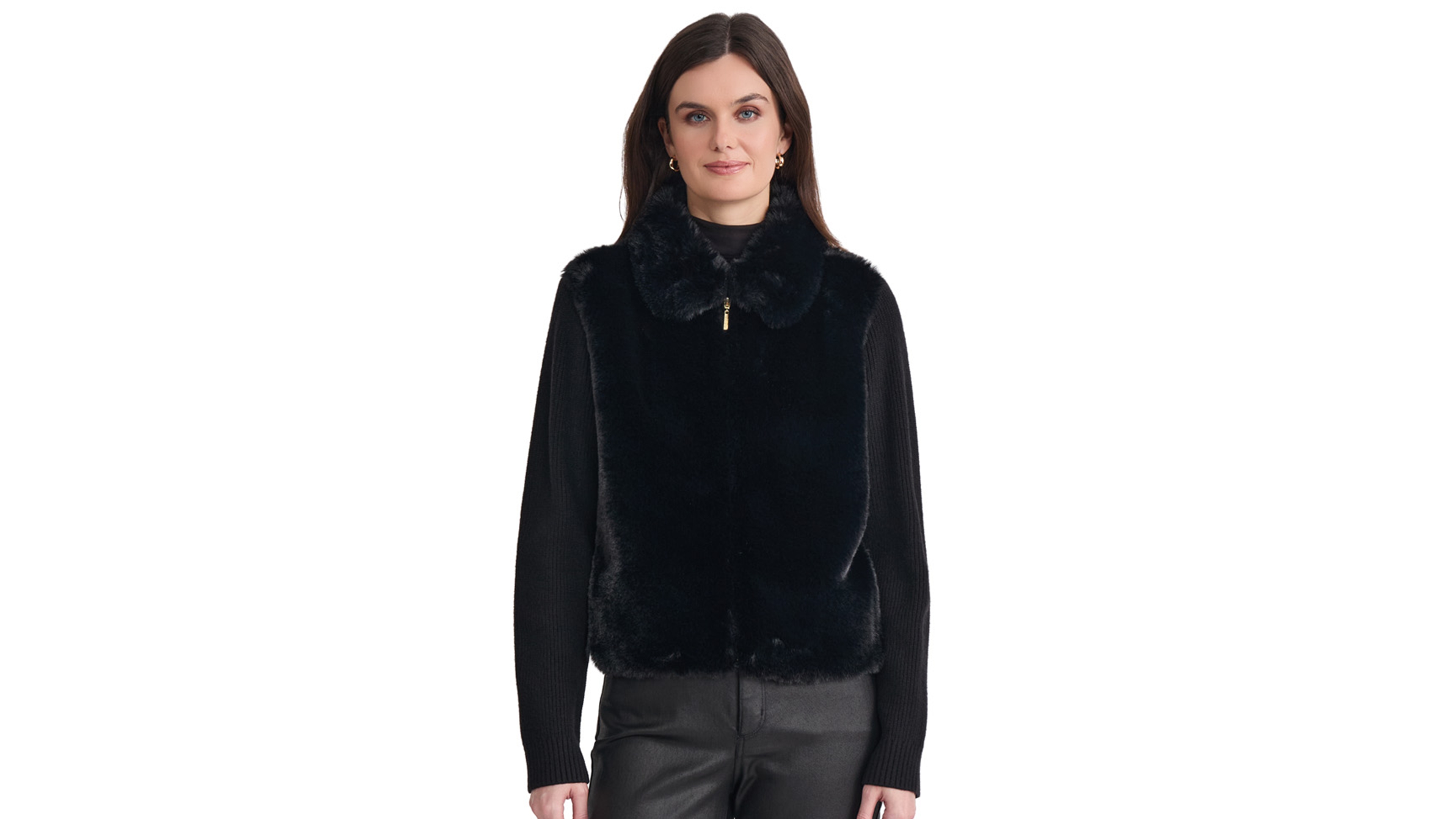 Jones New York Women's Faux Fur Teddy Short Jacket