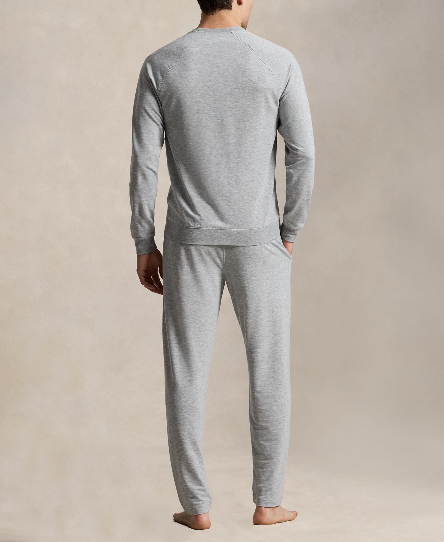 Men's Polo Bear Long-Sleeve Crewneck Shirt and Pajama Pants, 2-Piece Set