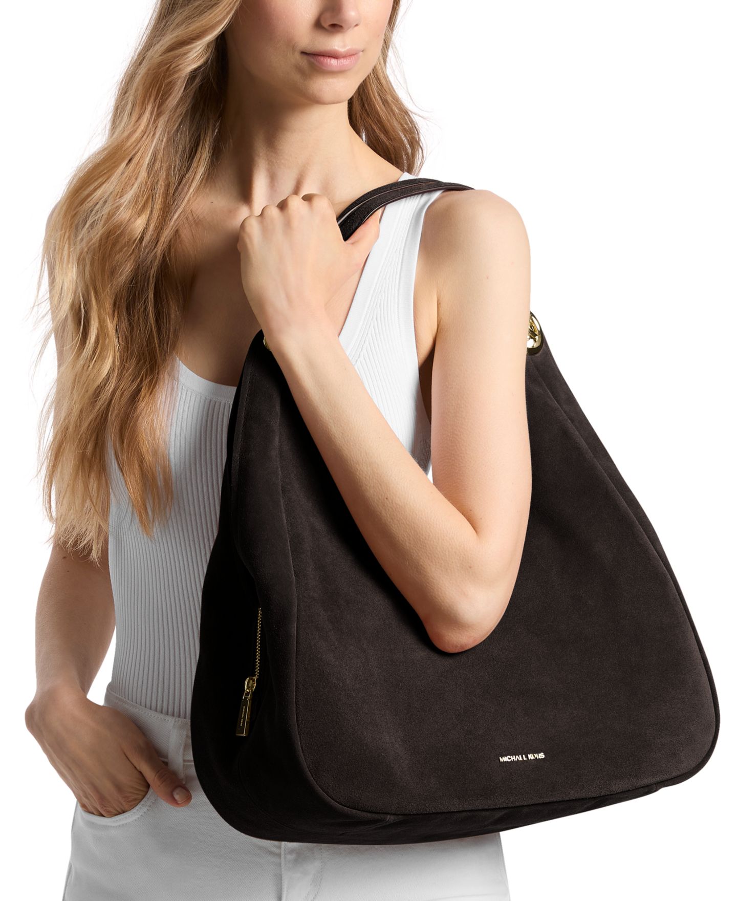 Женская сумка Michael Kors Large Triple Compartment Shoulder Handbag, цвет: Шоколадный — фото 4