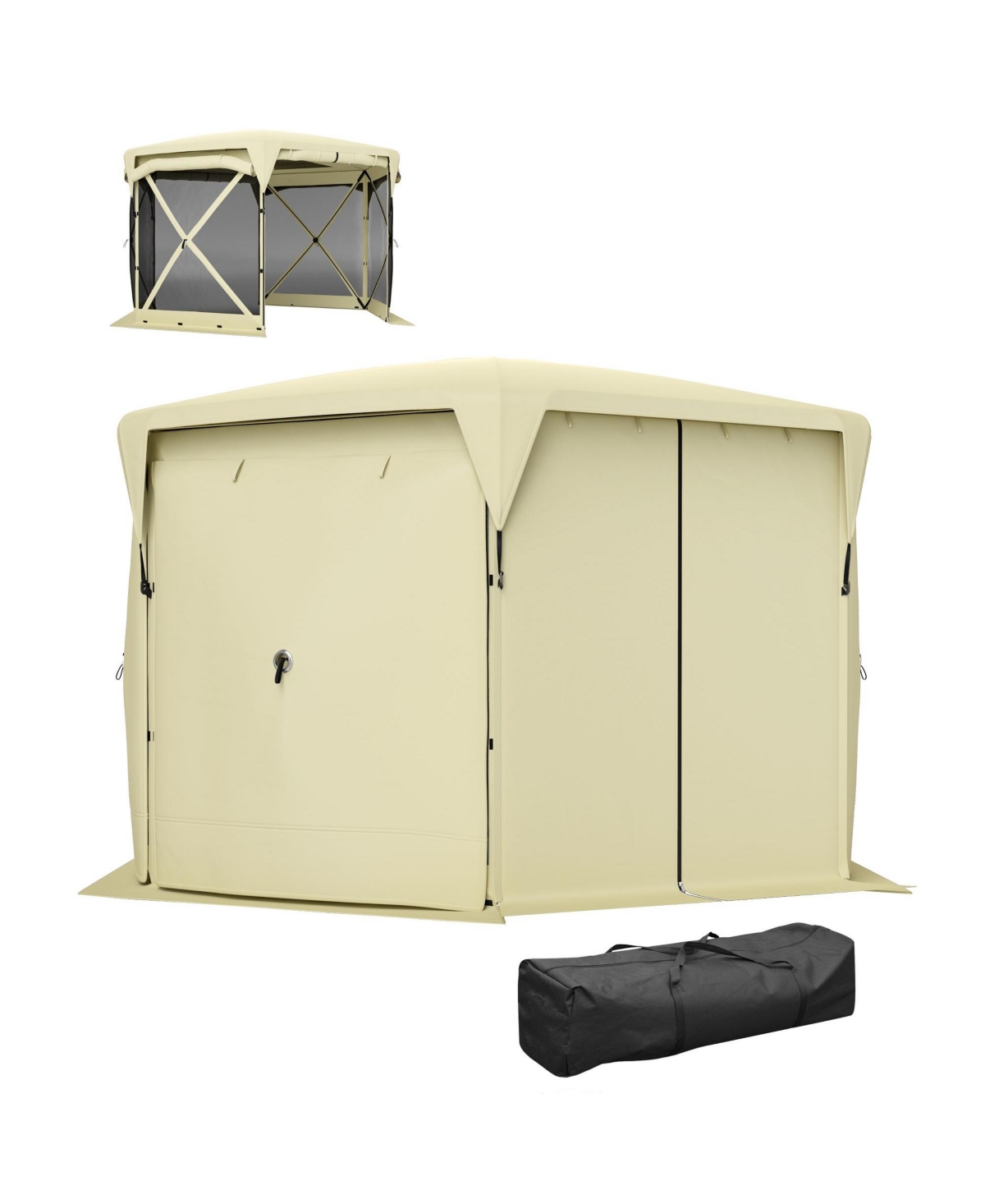Sevorley Outdoor Canopy Shelter, Pop-Up Setup, 11 x 11 ft for Camping