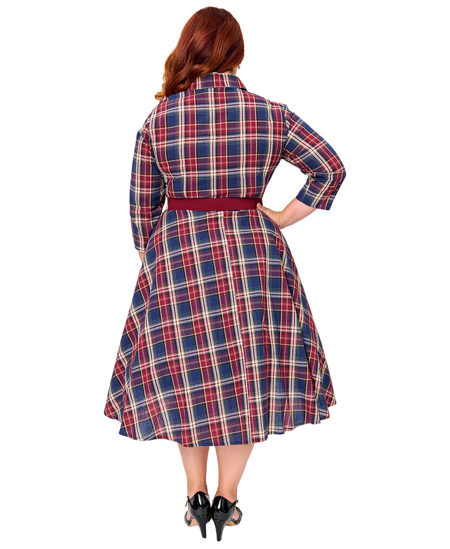 Plus Size Sweetheart Neck Swing Dress