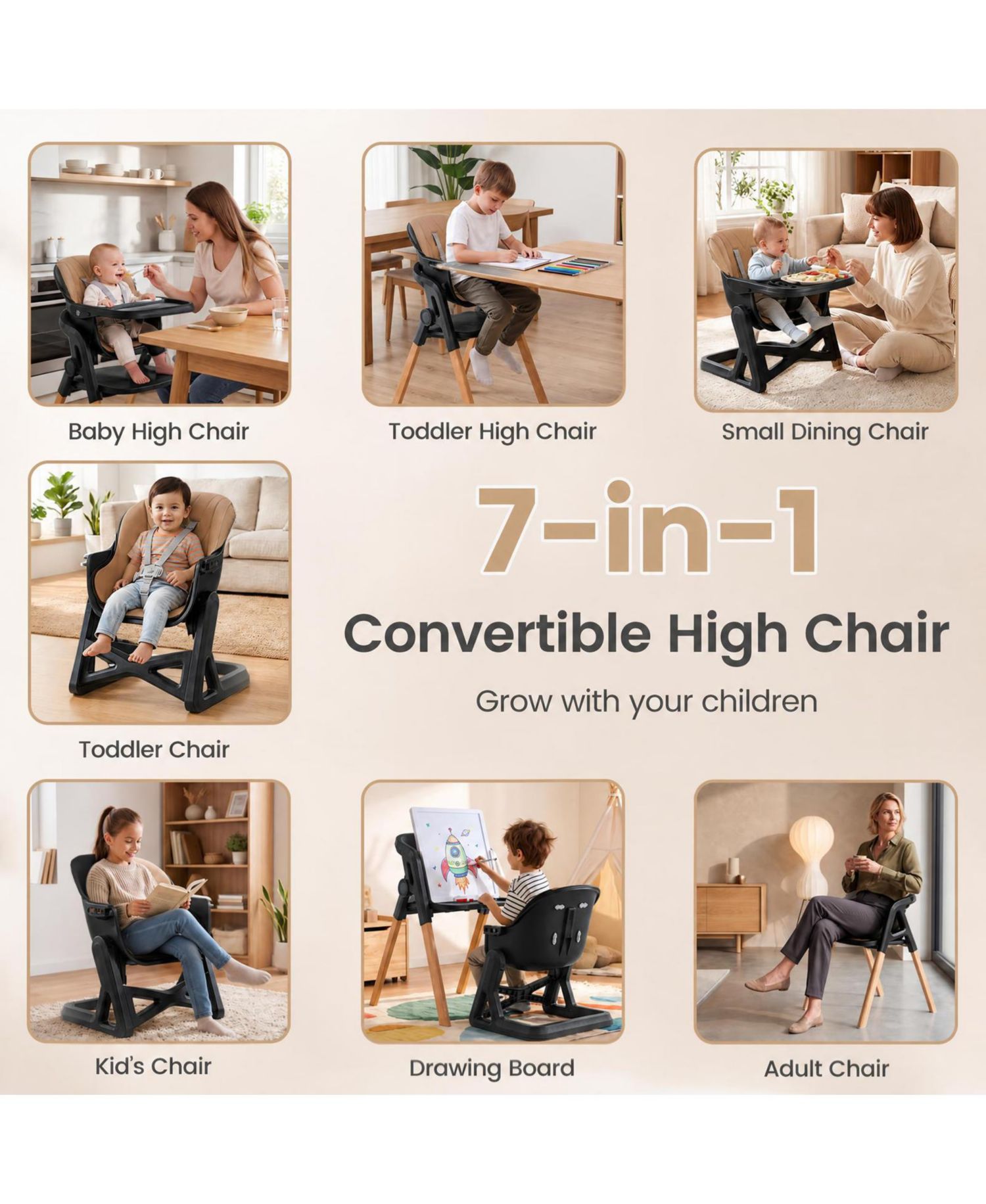 Convertible-Foldable High Chair