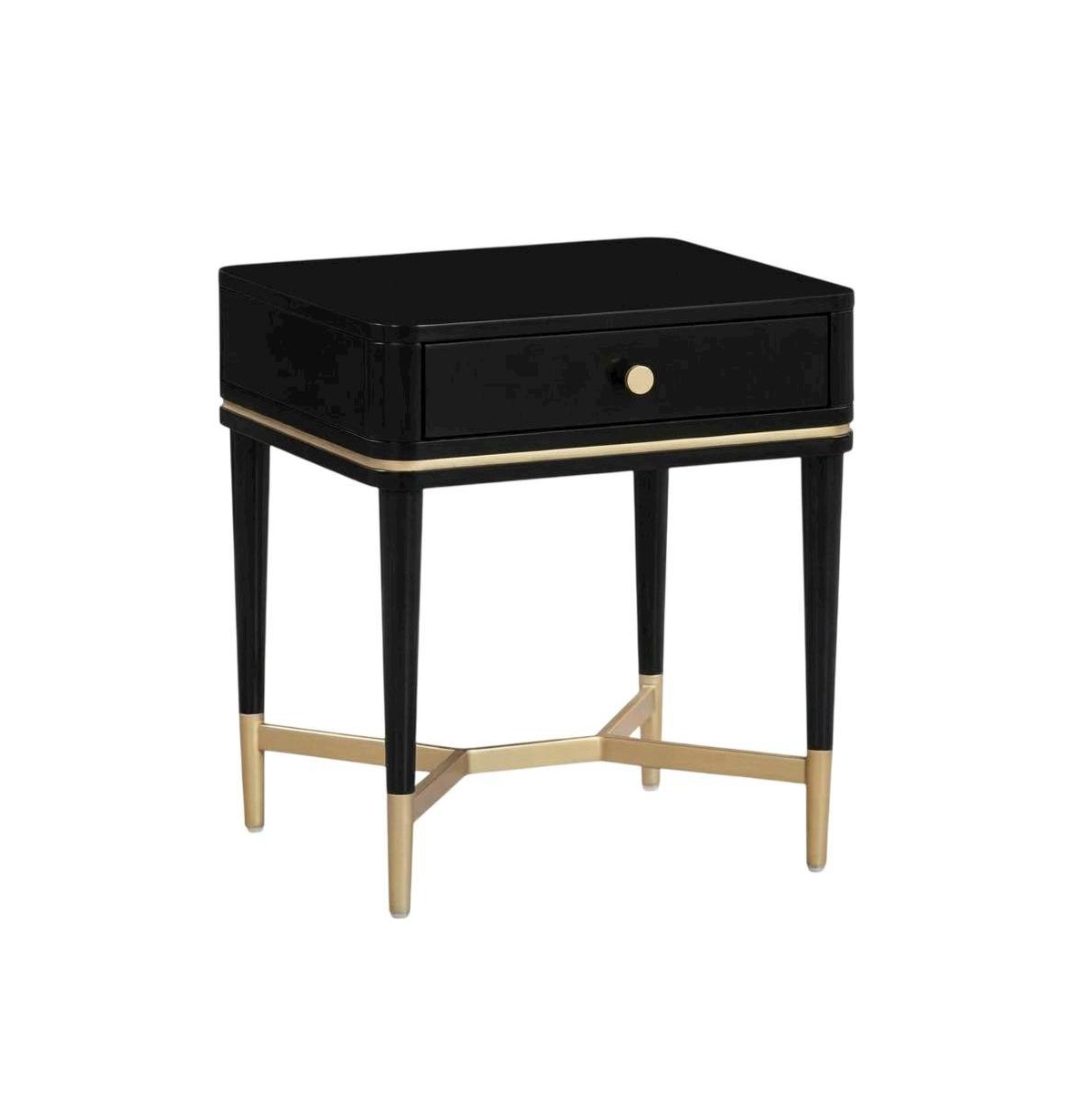 Starlight Canyon Home Nightstand with Soft-Close Drawers and Modern Style - Black