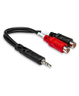 3.5mm Male to Dual RCA Female Y-Cable, 6"