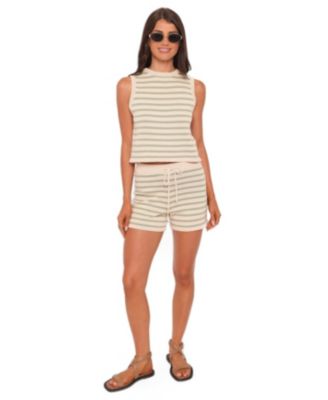 Women's Ilona Knit Cropped Tank and High-Rise Shorts, 2-Piece Set
