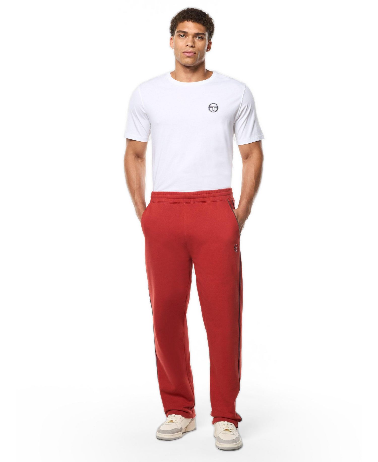 Men's Tricolore Premium French Terry Color-Contrast Piping Sweatpants