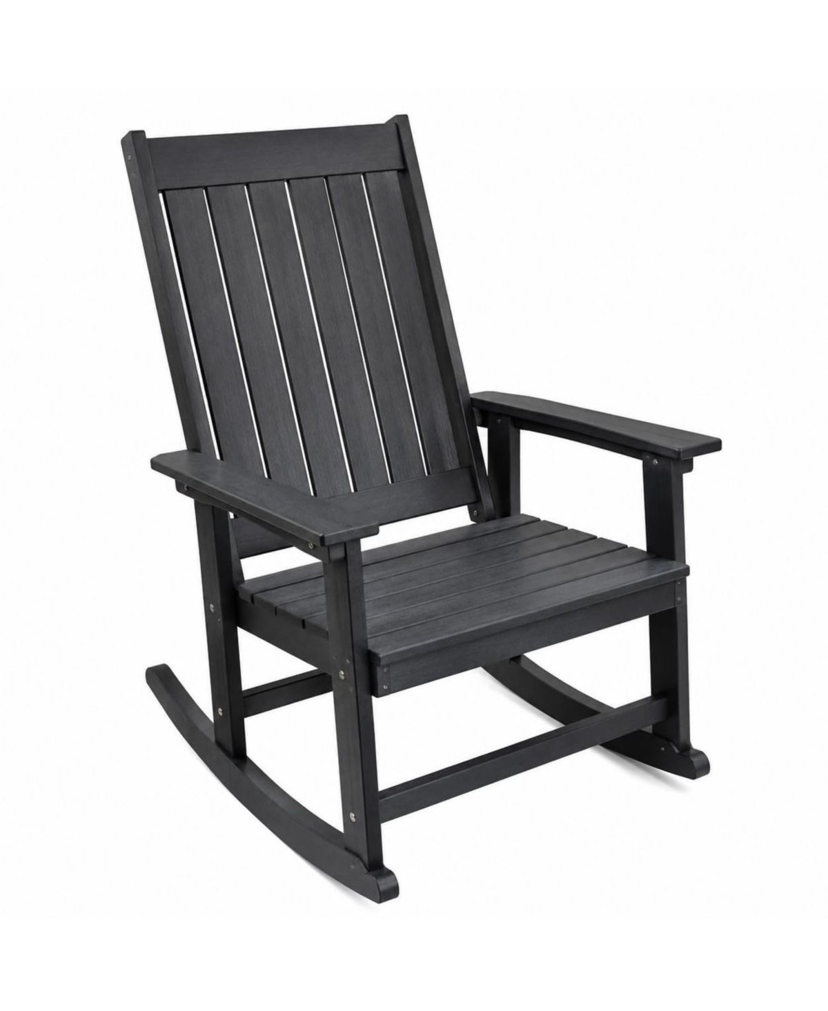 gaomon Hdpe Outdoor Rocking Chair for Adults, Weatherproof Patio Rocker with Vertical Slat Back, All-Weather Porch Chair, Single Or 2-Pack, 3 Colors -