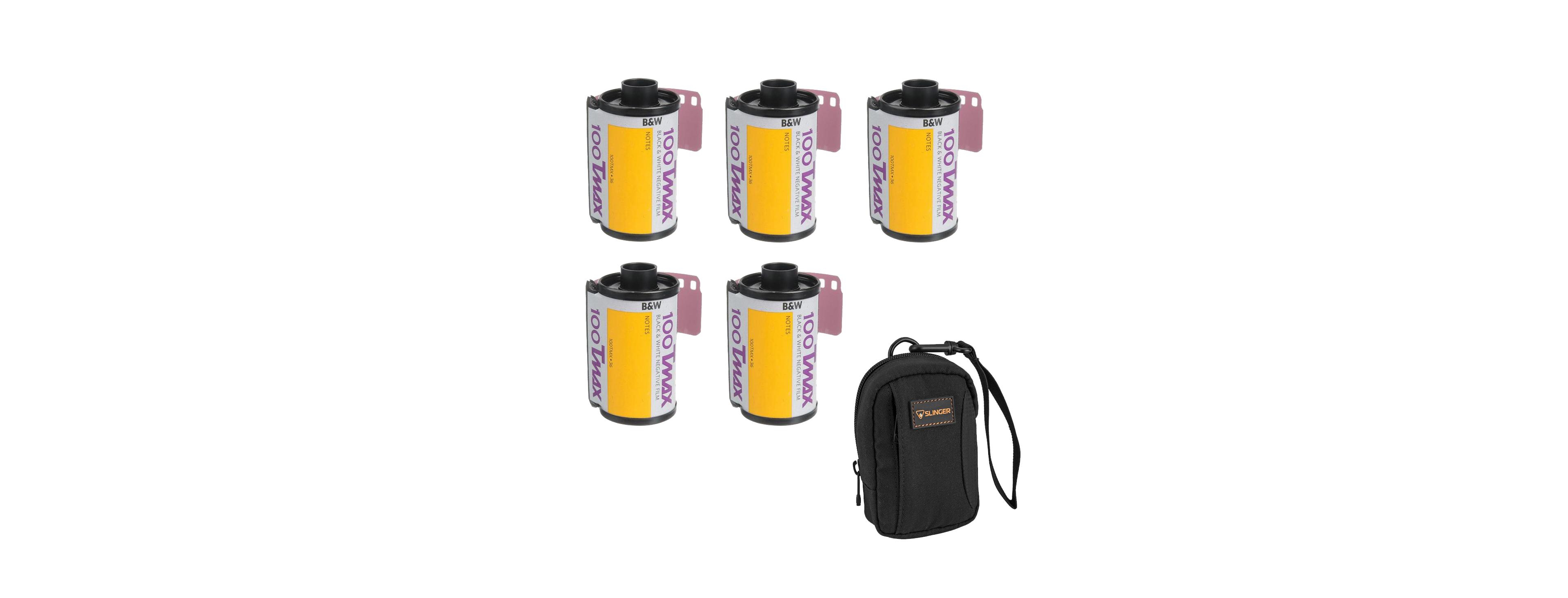 Kodak T-Max 100 Black and White Panchromatic 35mm Negative Roll Film, 5-Pack