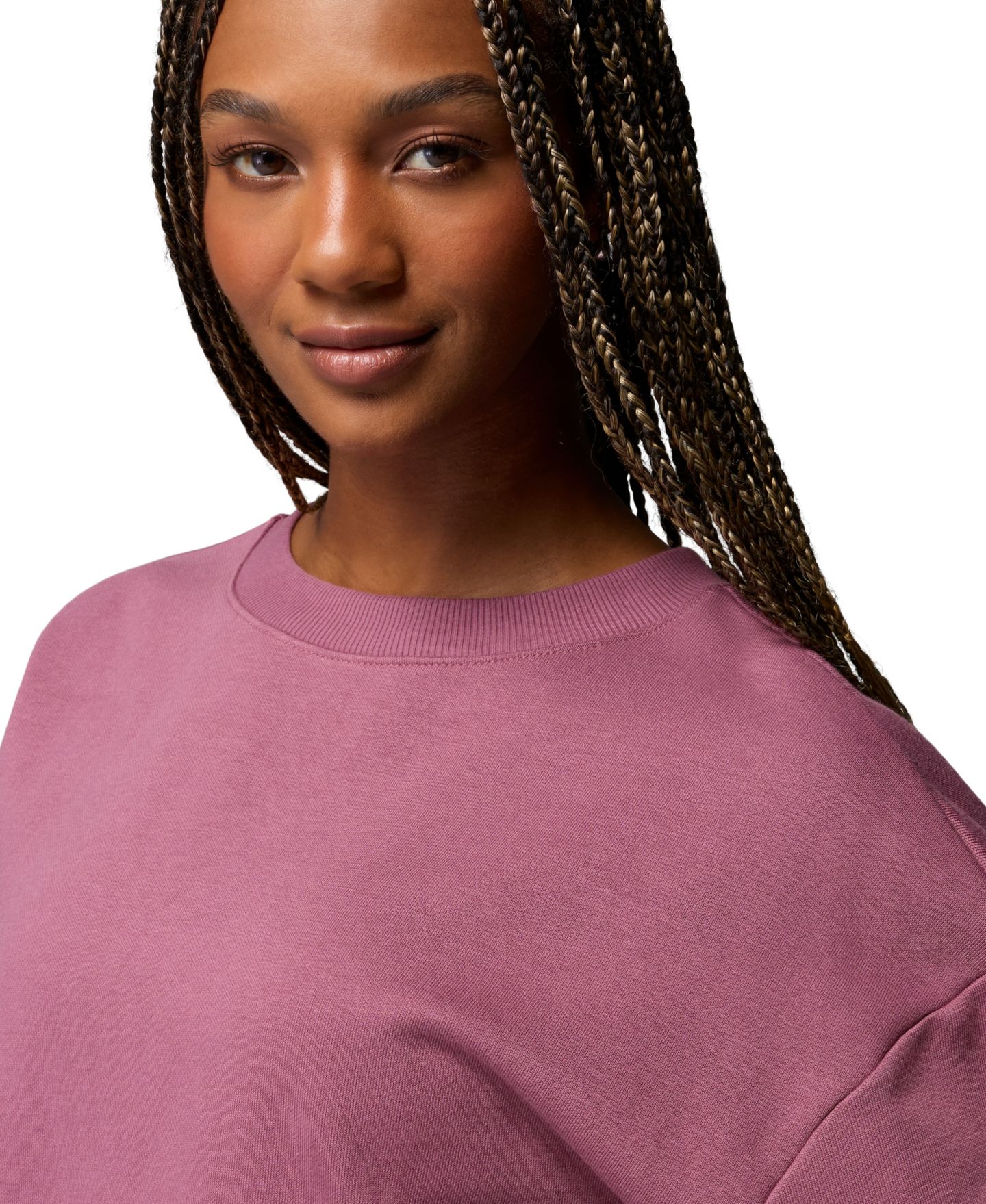 Женский свитшот Columbia Aldermore Crewneck Long-Sleeve Sweatshirt, цвет: Состаренный розовато-лиловый — фото 4