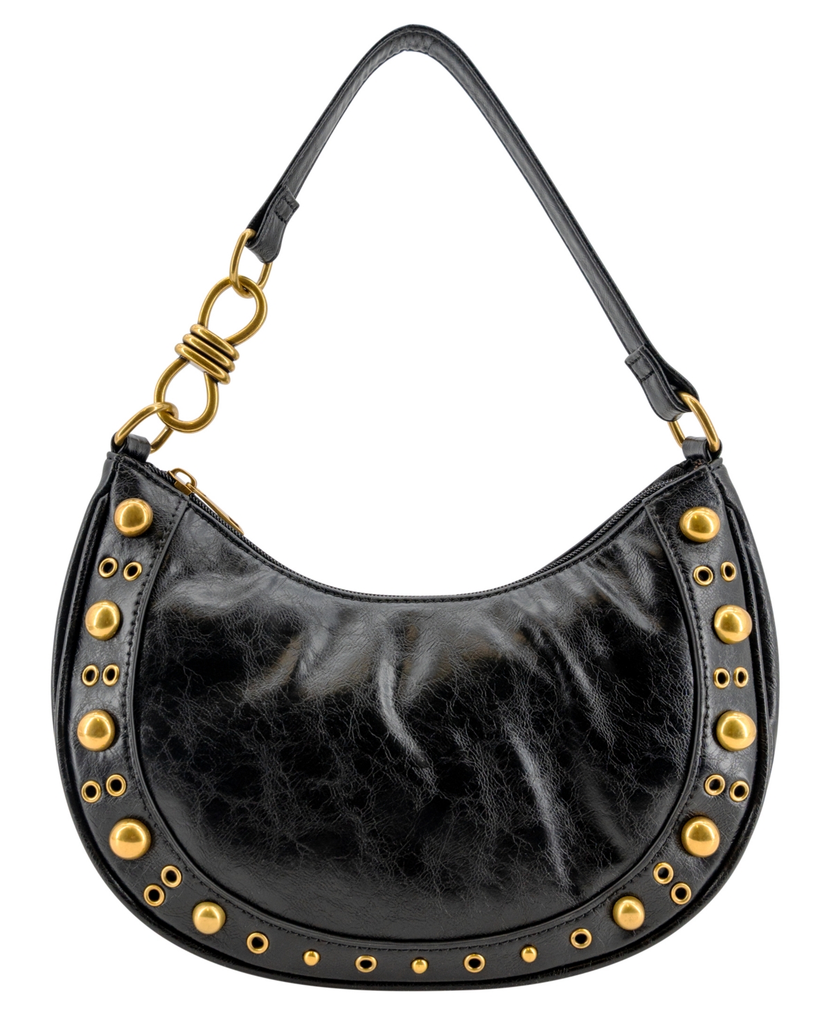 Like Dreams Dune Studded Gold-Tone Small Shoulder Handbag