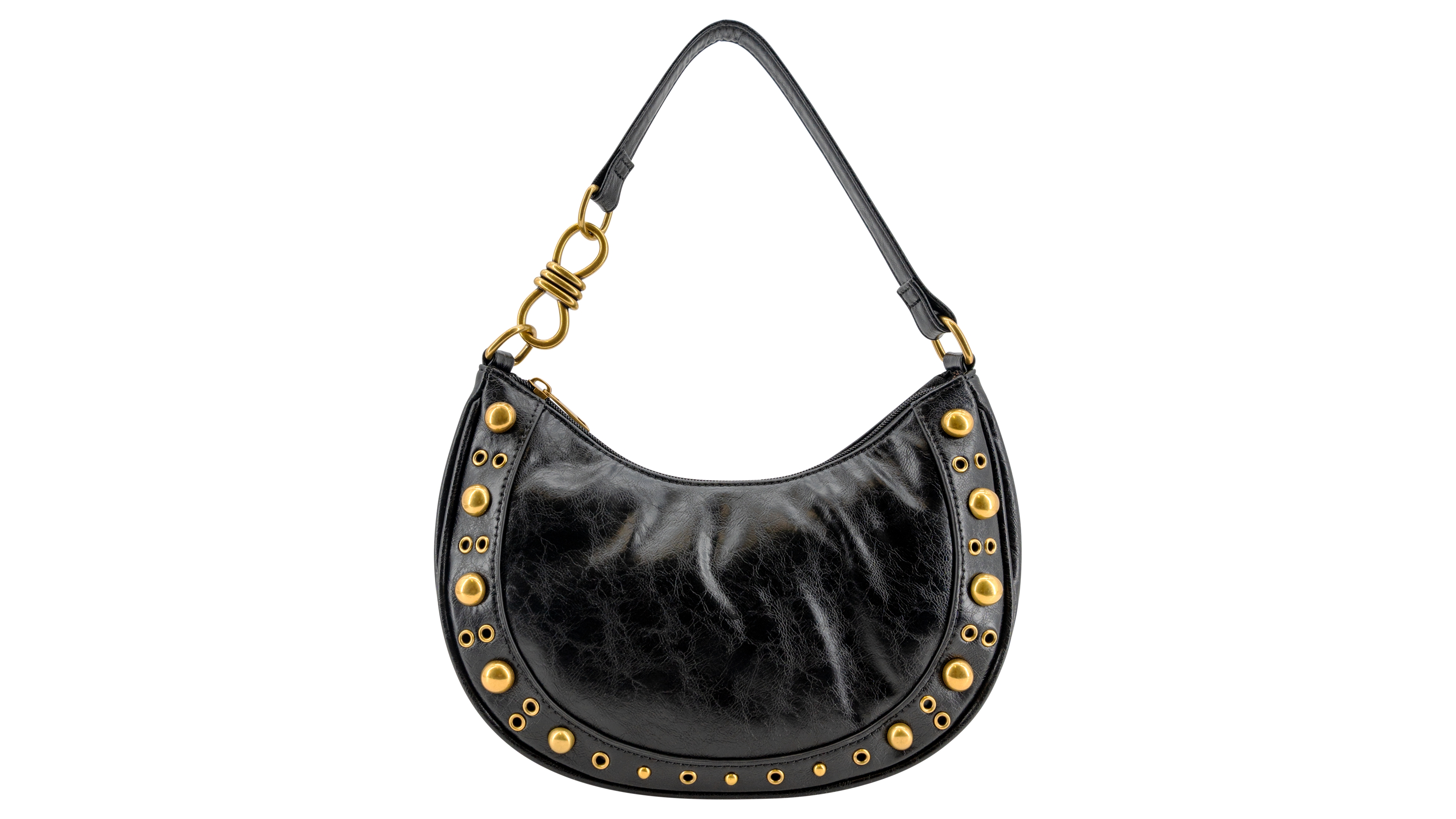 Like Dreams Dune Studded Gold-Tone Small Shoulder Handbag