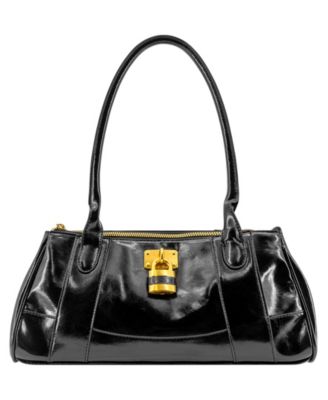 Pecan Lock Medium Shoulder Handbag