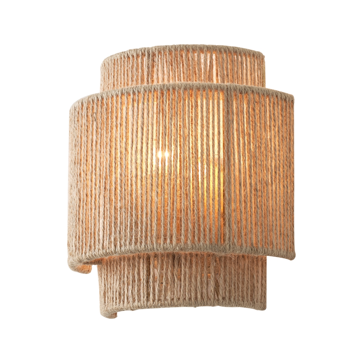 Parrot Uncle Farmhouse Hemp Rope 1-Light Dimmable Wall Sconce for Living Room
