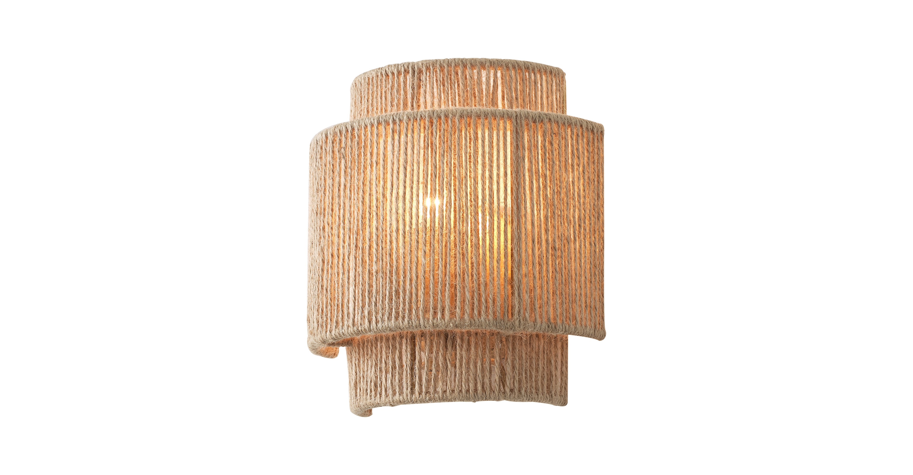 Parrot Uncle Farmhouse Hemp Rope 1-Light Dimmable Wall Sconce for Living Room