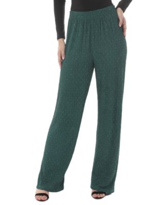 Women's Straight-Leg High-Waisted Studded Pants