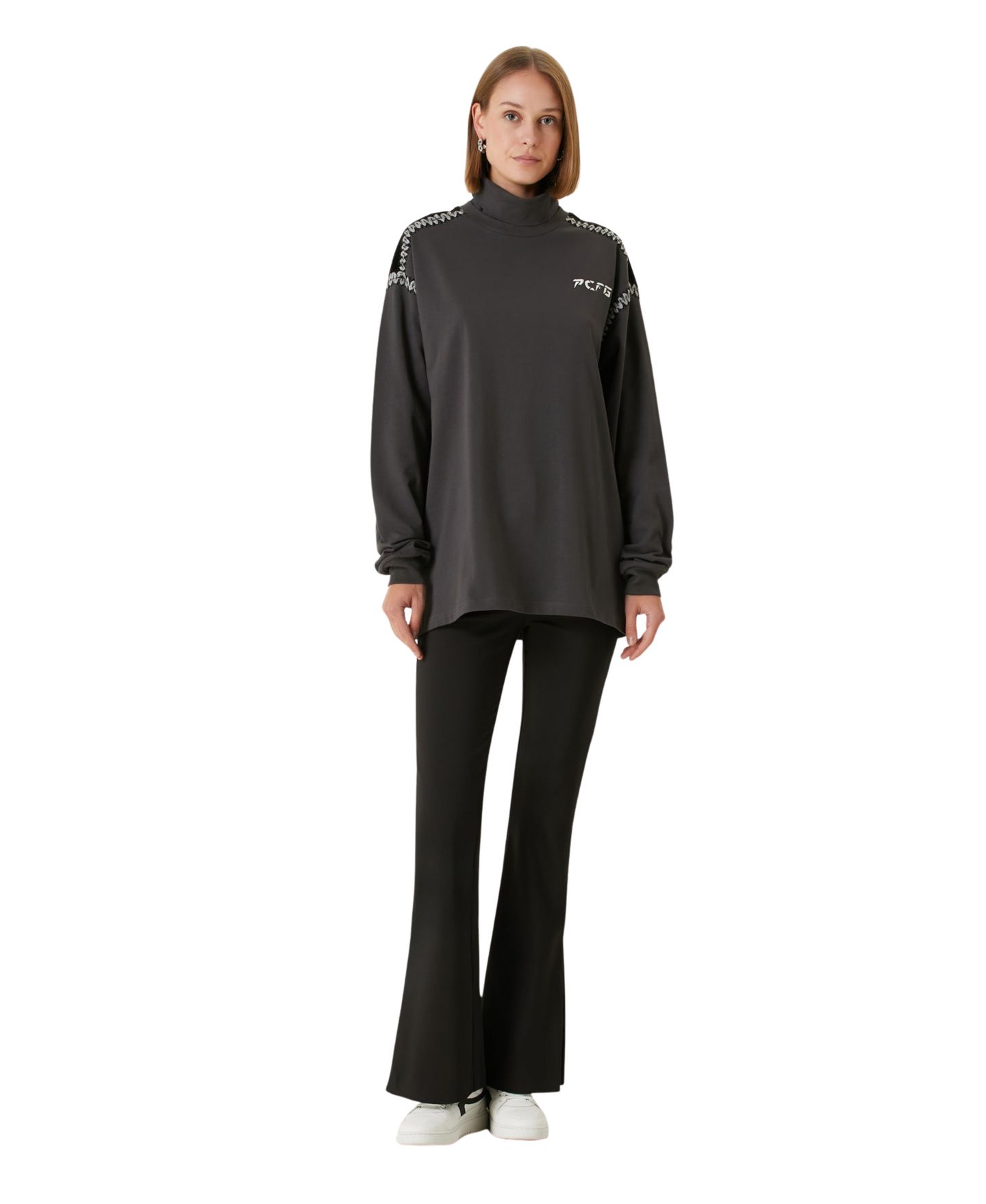 Мужская футболка PCFG Cotton High Neck, цвет: Угольный — фото 9