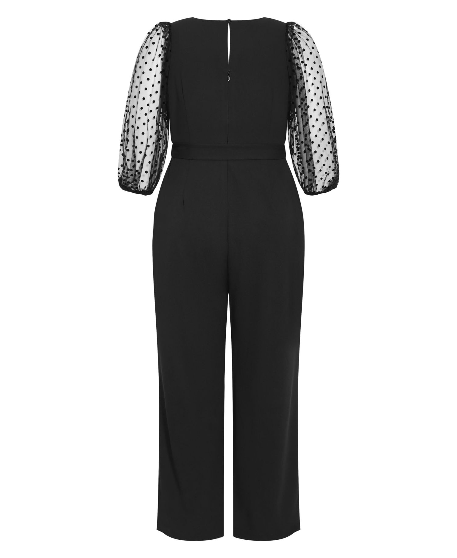 Women's Asher Spot Mesh Sleeve Jumpsuit