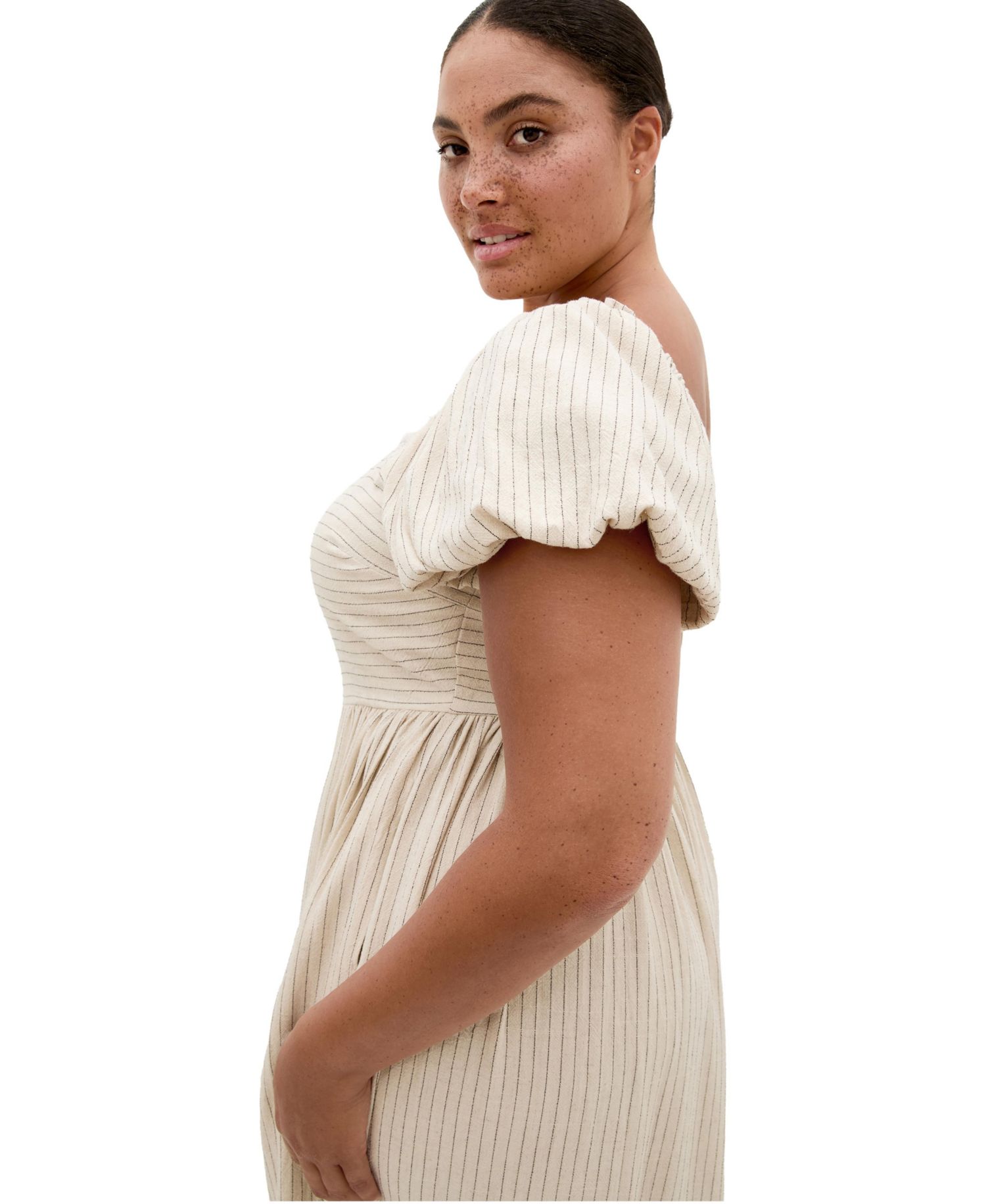 Plus Size Simone Mini Stripe Midi Dress