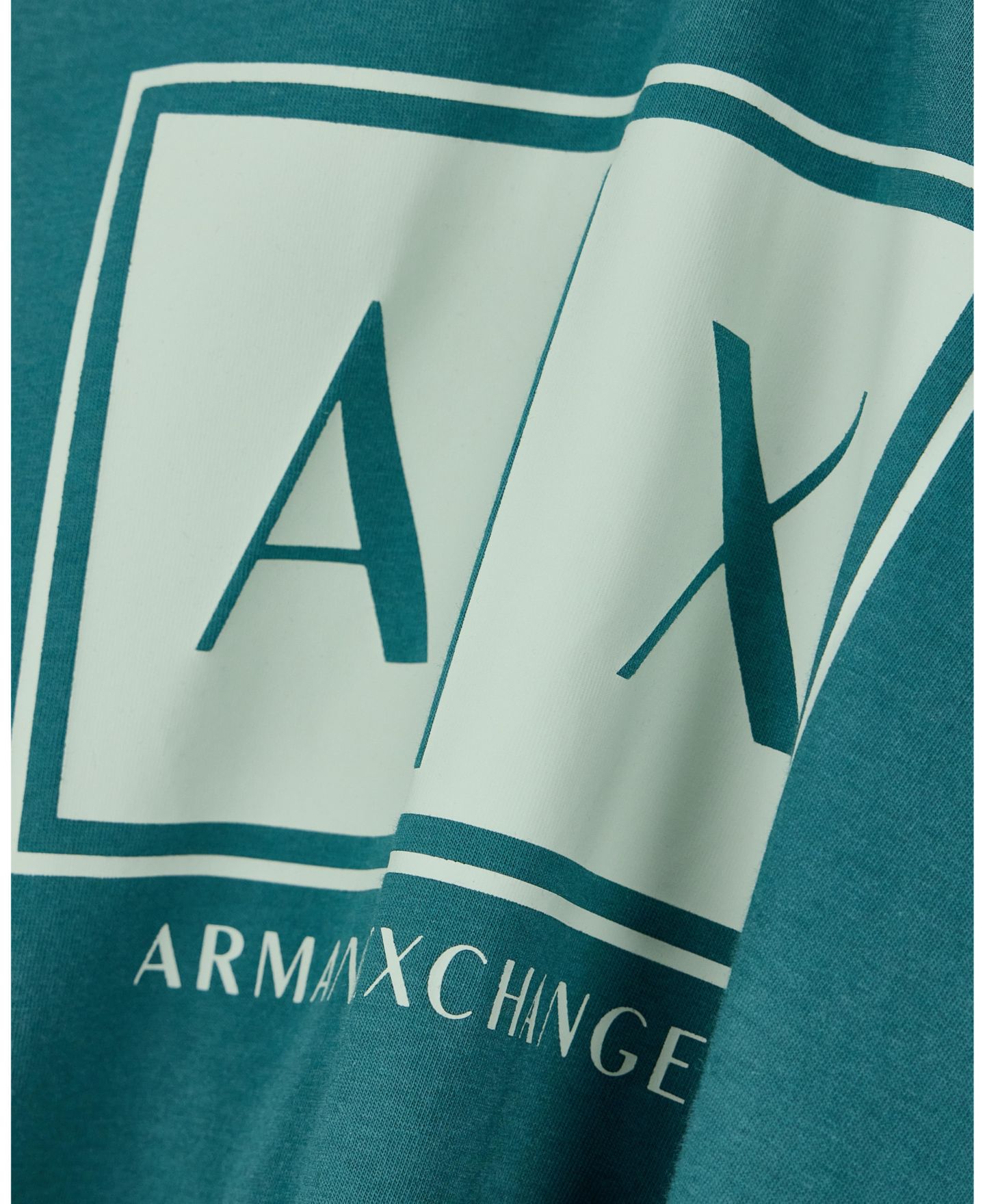 Мужская футболка A|X Armani Exchange Box Logo, цвет: Alloy — фото 31