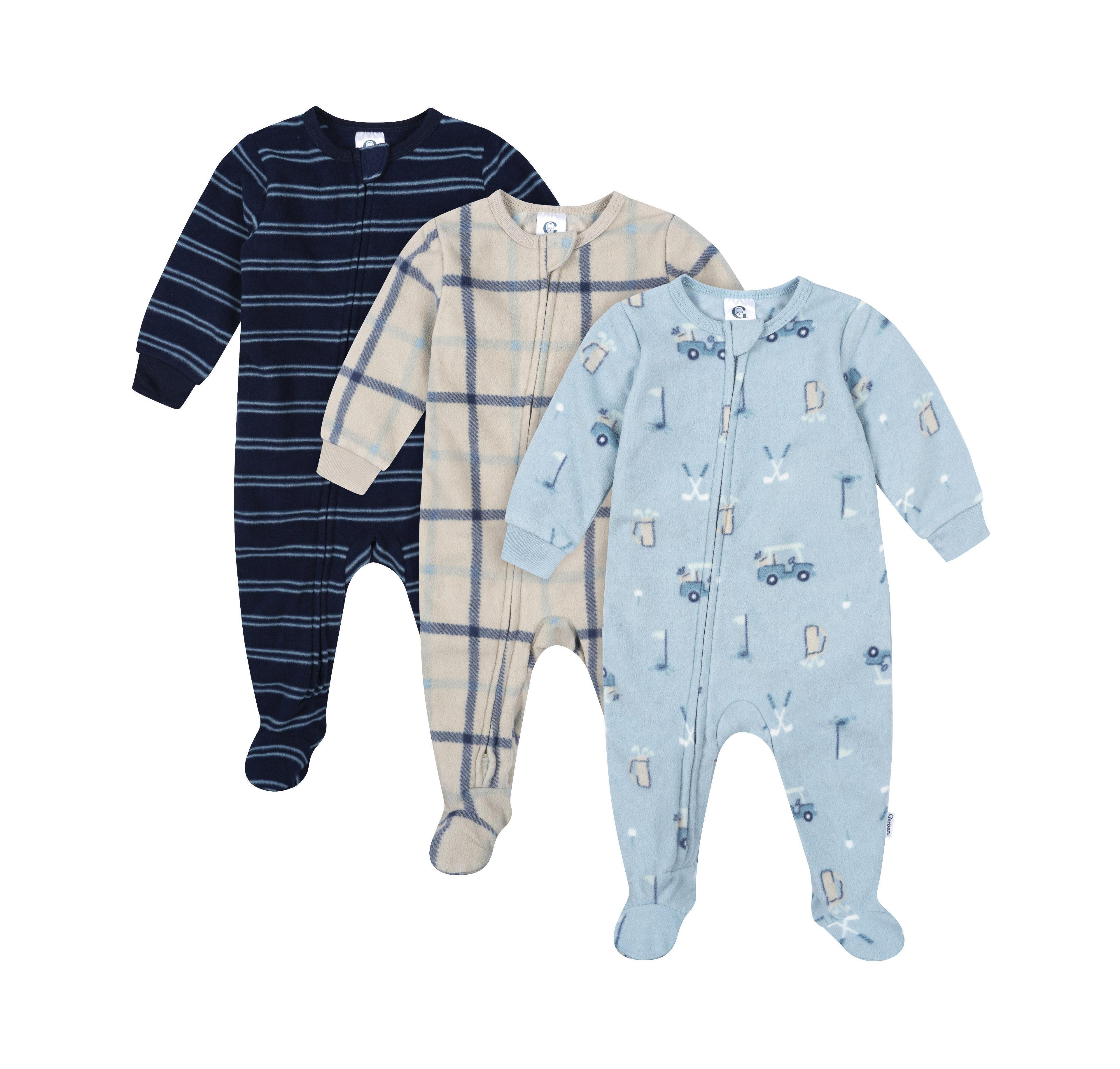 Gerber Baby -Pack Footless Fleece Pajamas