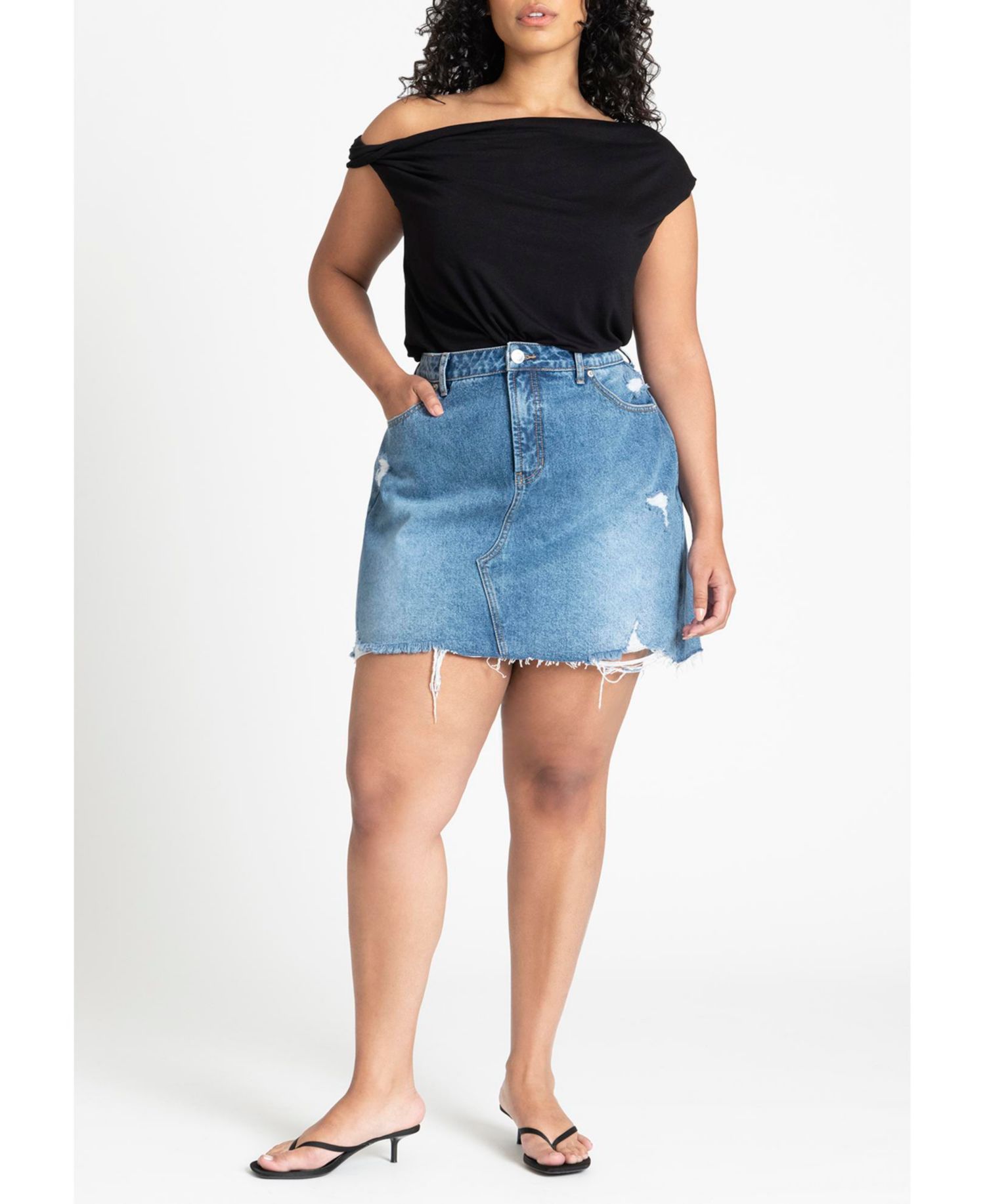 Women's Asym Twist Sleeve Top