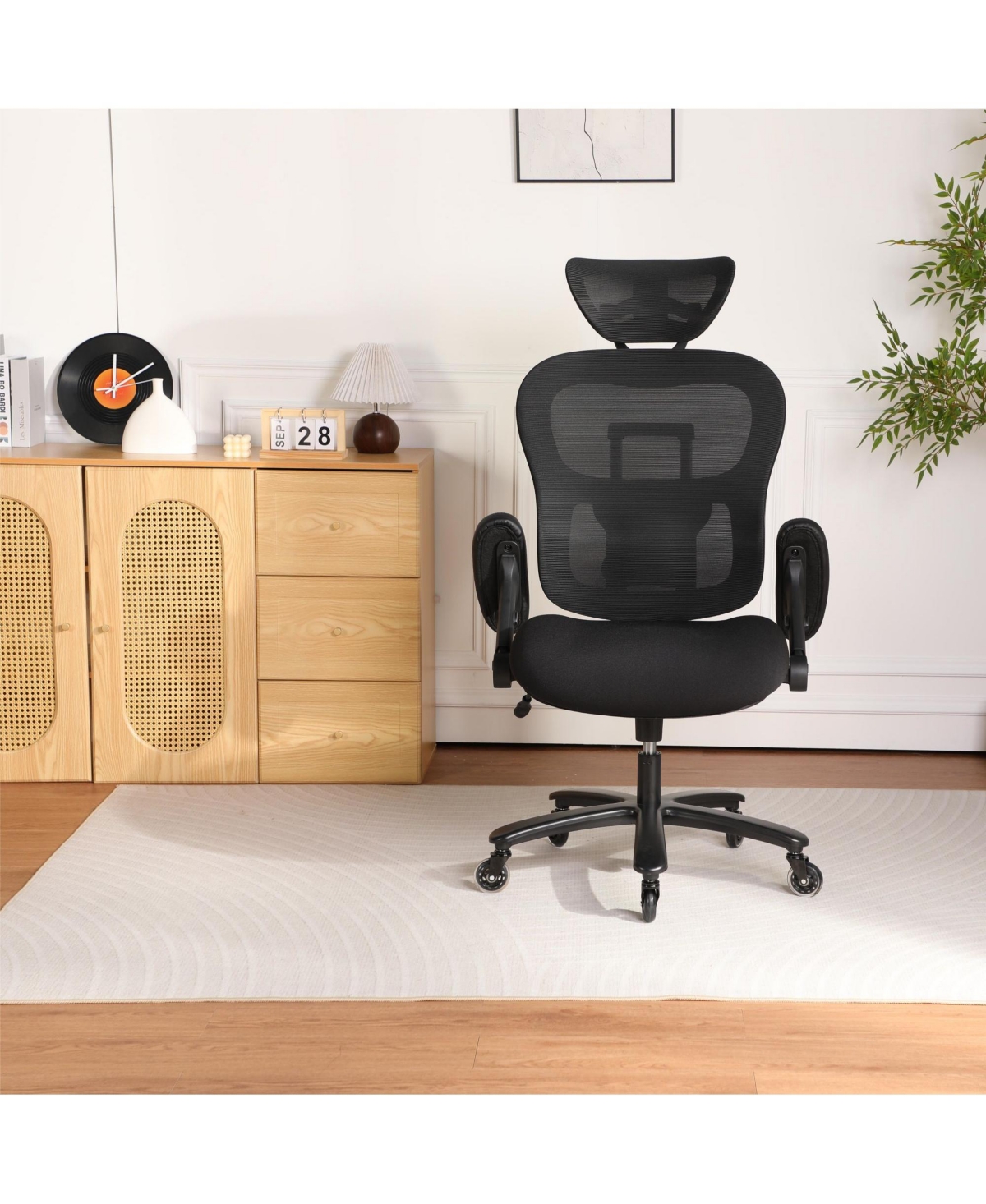 Clihome 500LBS Big and Tall Office Chair Mesh Breathable, Gaming with Adjustable Backrest Height