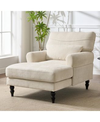 Upholstered Lounge , High Resilience Sponge Sofa Recliner with Wood Frame, 303LBS Load Leisure Chair for Living Room Bedroom Study Office