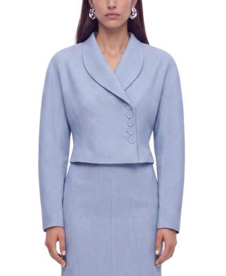 Women's Shawl Collar Slim Fit Cropped Jacket