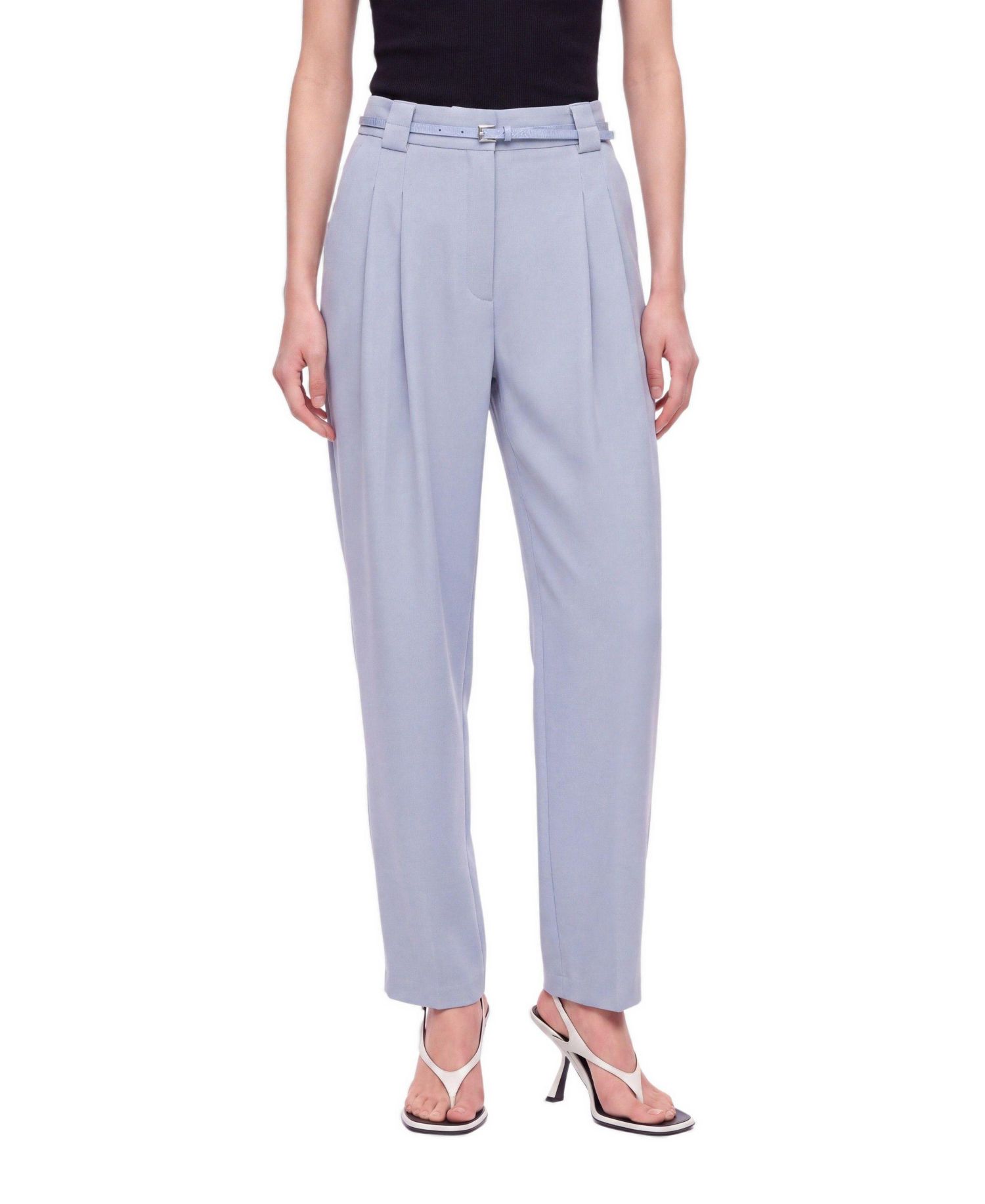 Women's Belt Detail Double Pleat Trousers