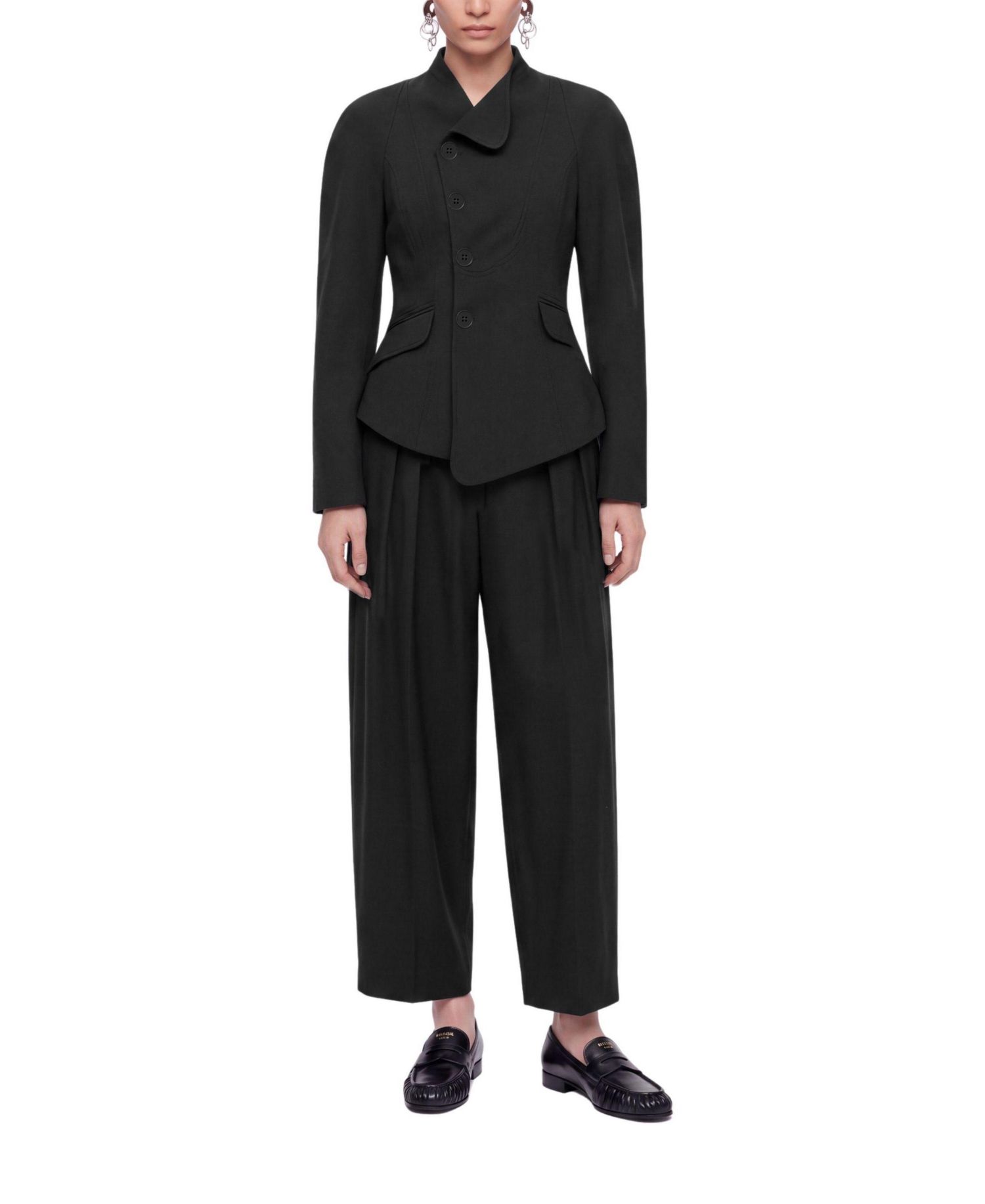 Women's Double Pleat Belted Trousers