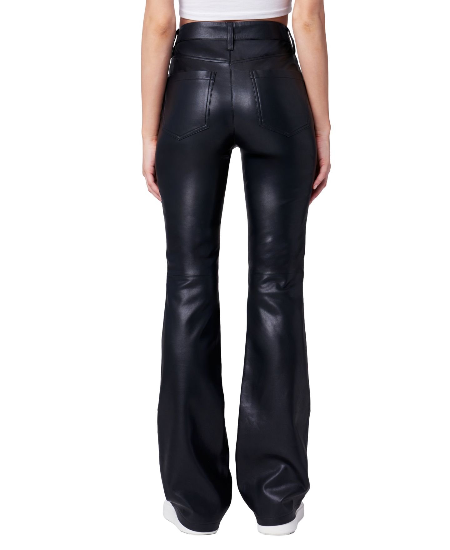 Женские брюки Blank NYC Trade Mark High-Waisted Flare Faux Leather, цвет: Чёрный — фото 3