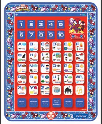 Lexibook Spidey and his Amazing Friends, Bilingual Learning Tablet, English / Spanish