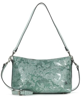 Betta Rose Garden Leather Small Crossbody Handbag