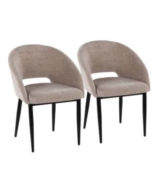 Renee Upholstered Contemporary Chair, Set of 2