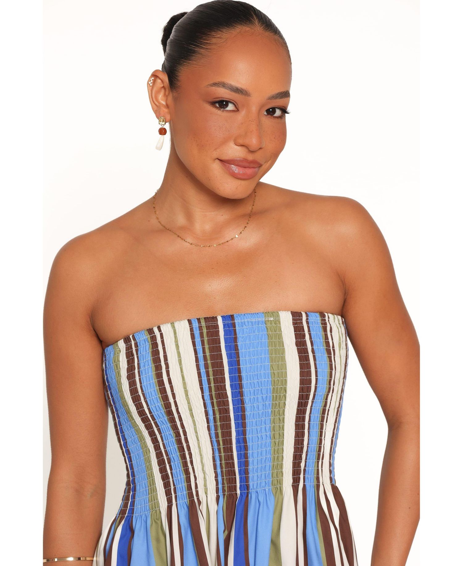Women's Nella Strapless Striped Maxi Dress