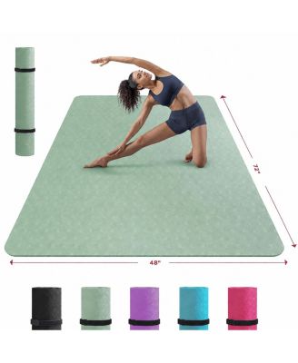 Extra Large Wide Exercise Mat Non-Slip Thick for Home Workouts Pilates Stretching Cardio