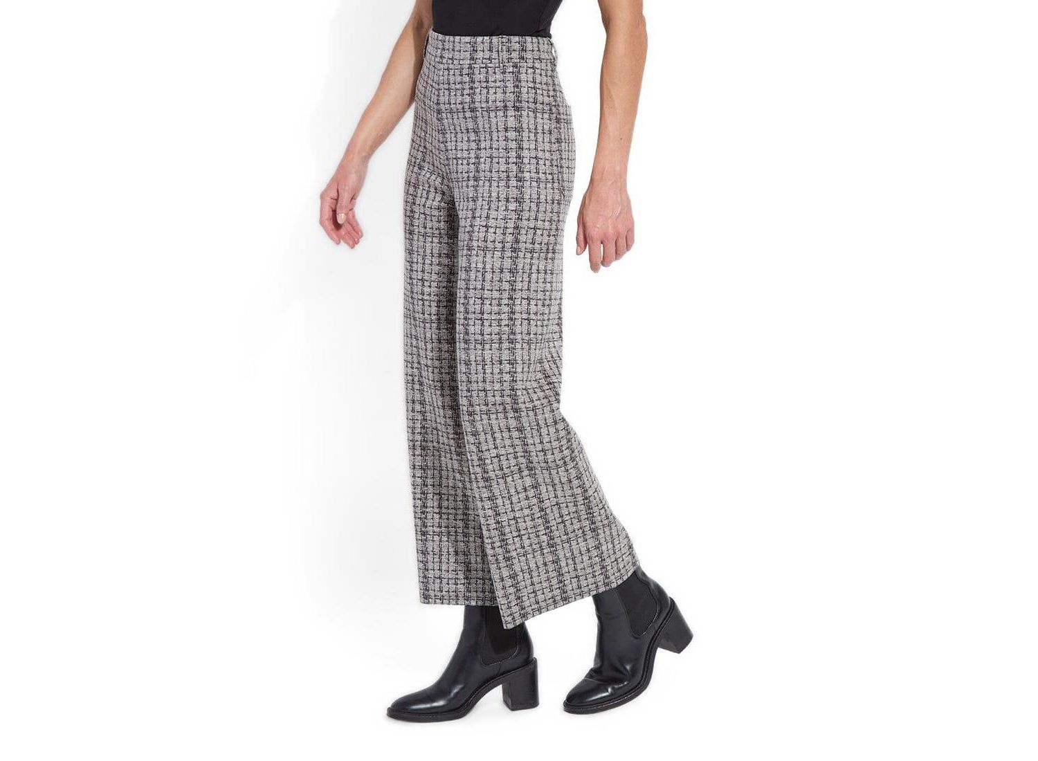 Women's Erin High-Waist Wide-Leg 4-Way Stretch Neoprene Knit Pants