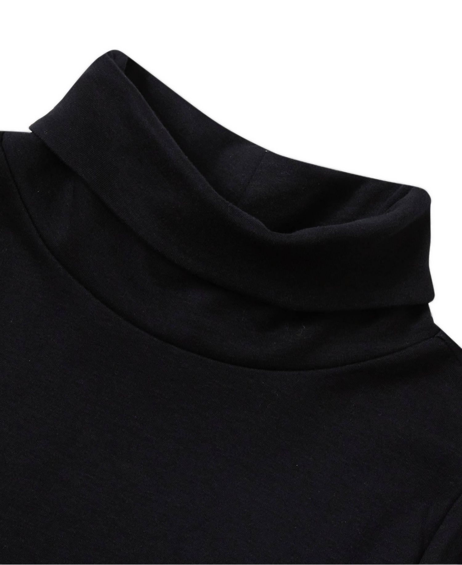 Girls' 4-16 Long-Sleeve Turtleneck 100% Cotton T-Shirt