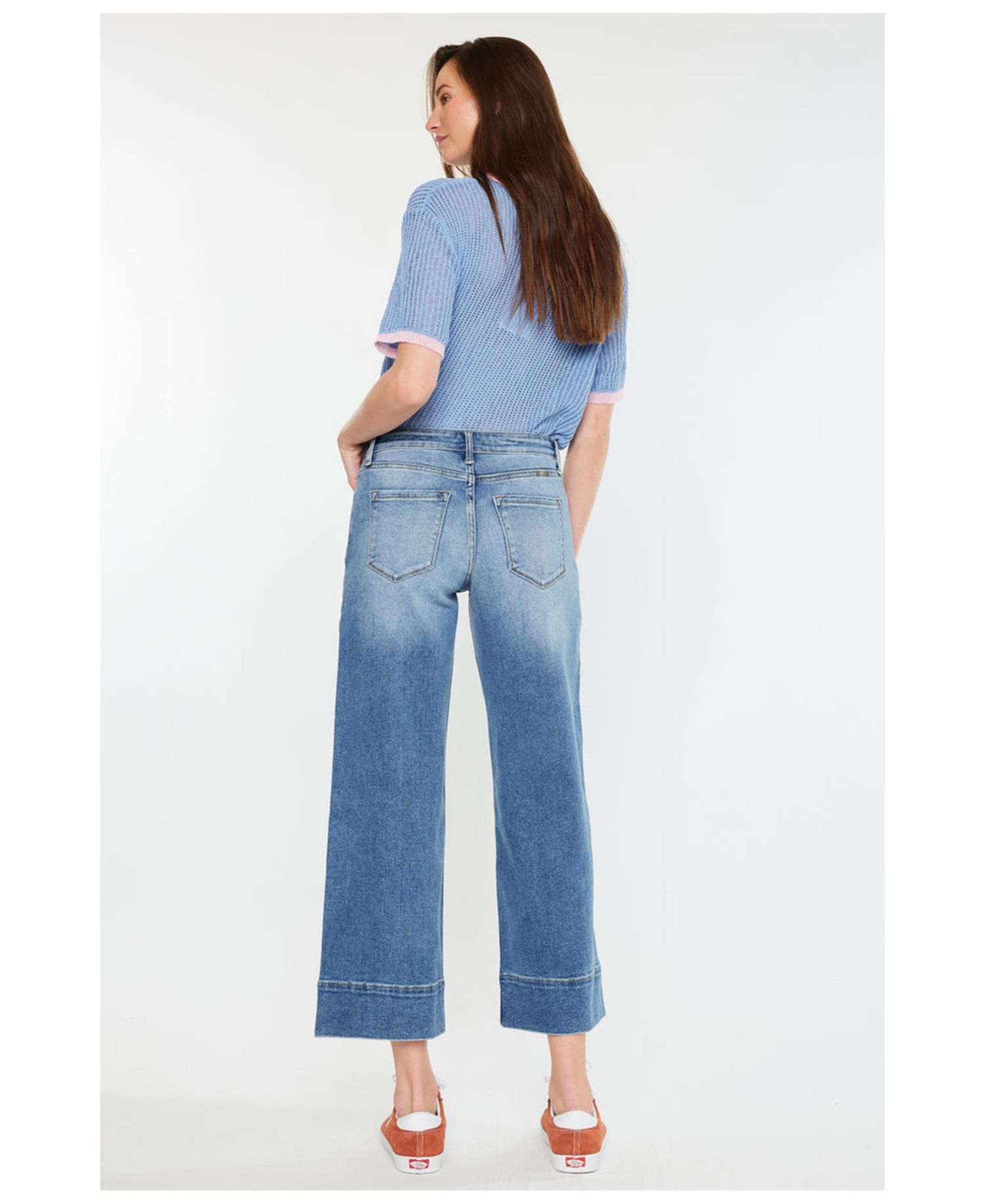 Women's Kells High-Rise Wide-Leg Cropped Jeans