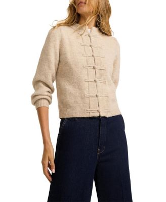 Women's Wool Blend Military Cardigan