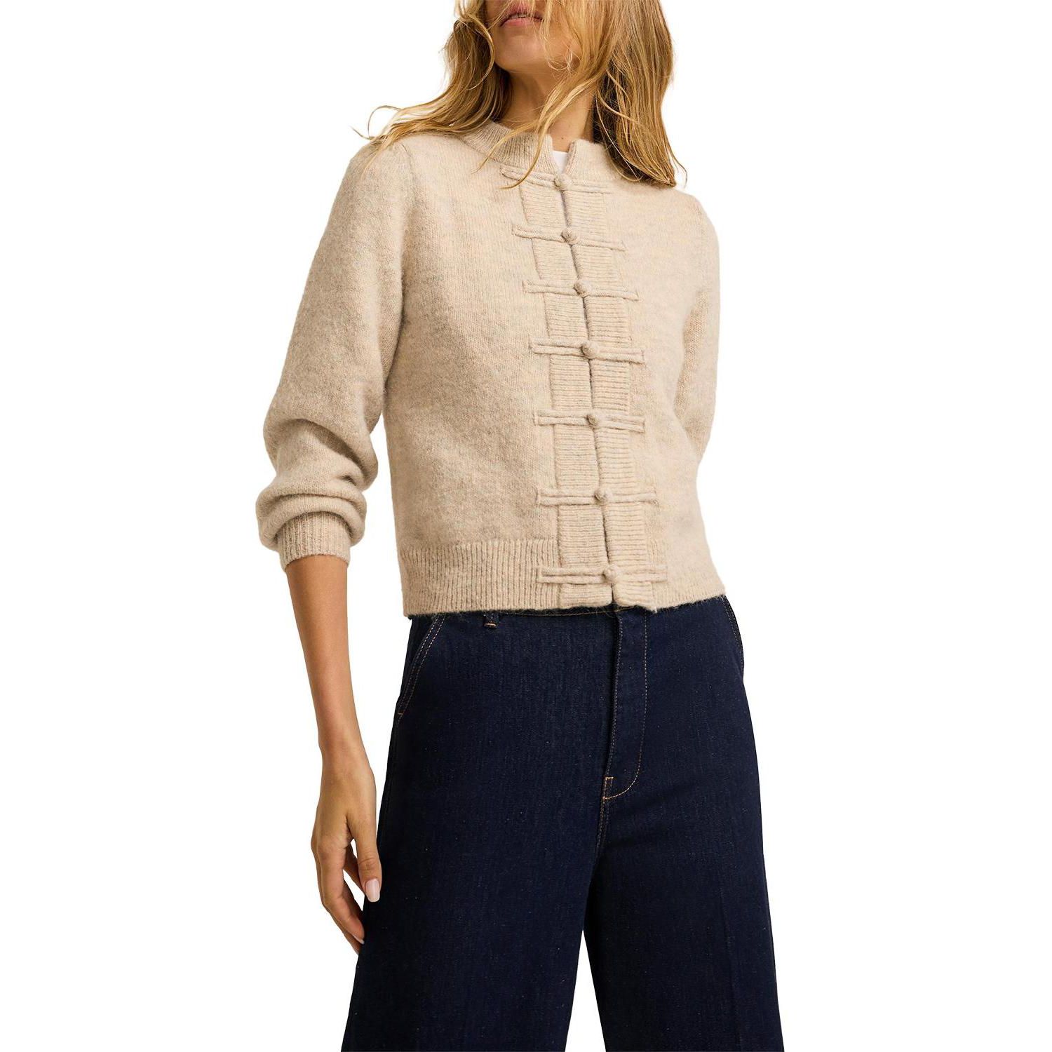 Women's Wool Blend Military Cardigan