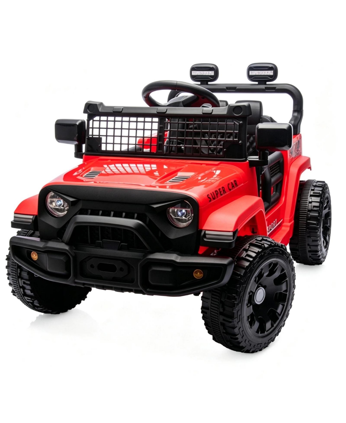 Yobtop 24V Kids Ride On Car with Parental Remote Control and Four-Wheel Suspension, 33.86"L x 22.64"W x 21.46"H, 66 lb Capacity, Ages 3+ - Red
