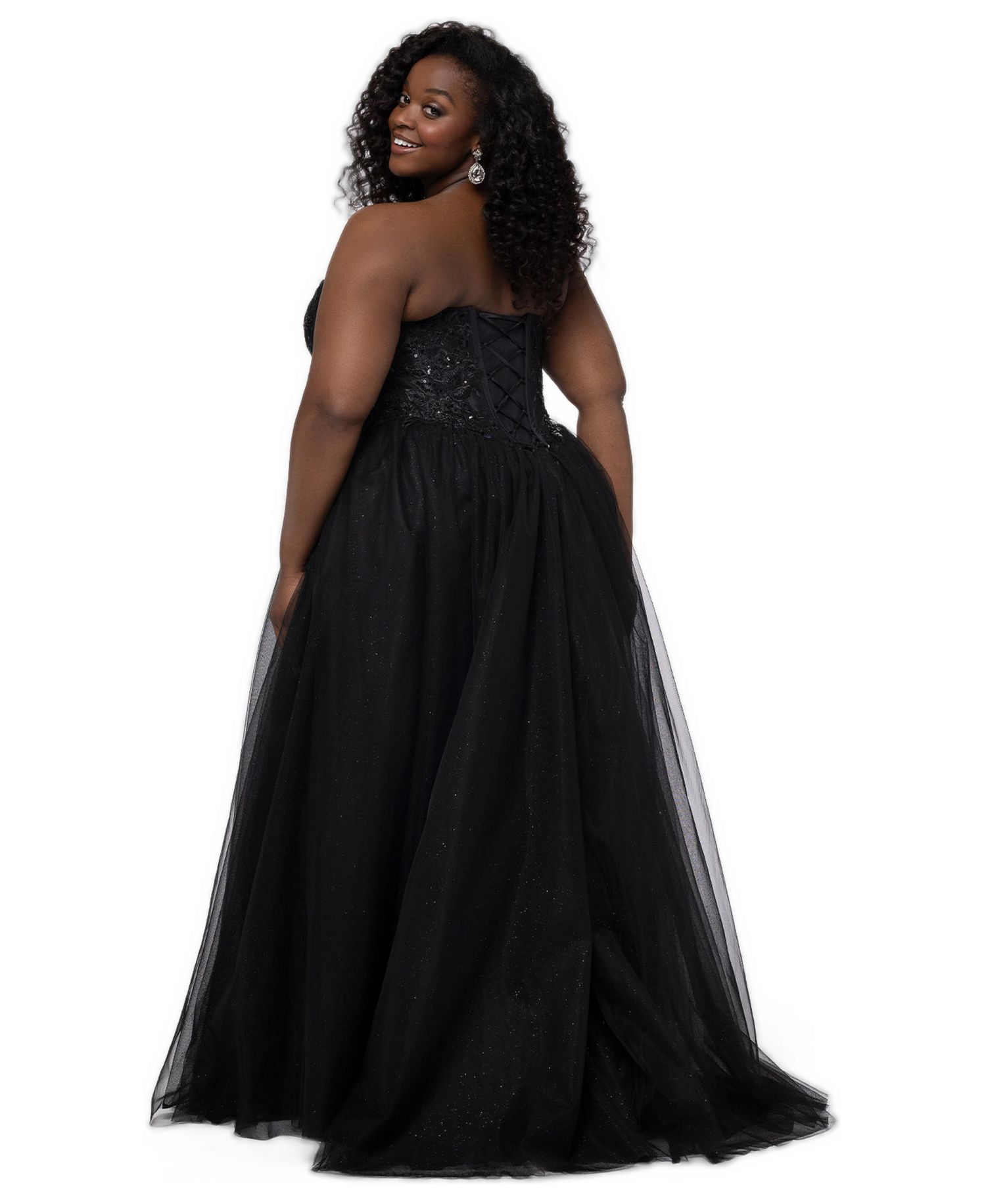 Plus Size The Night is Young Sparkle Sweetheart Ball Gown