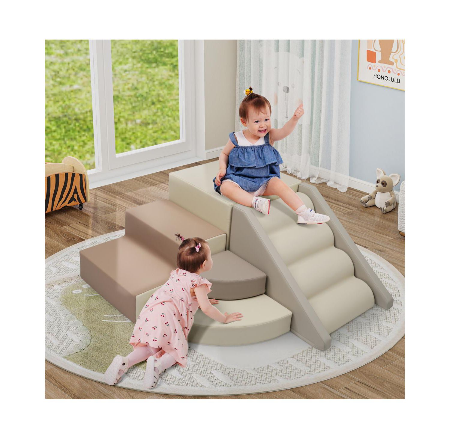 Soft Foam Climb and Crawl Corner Climber Play Set 9-Piece Activity Toy, Ages 12 Months-3 Years