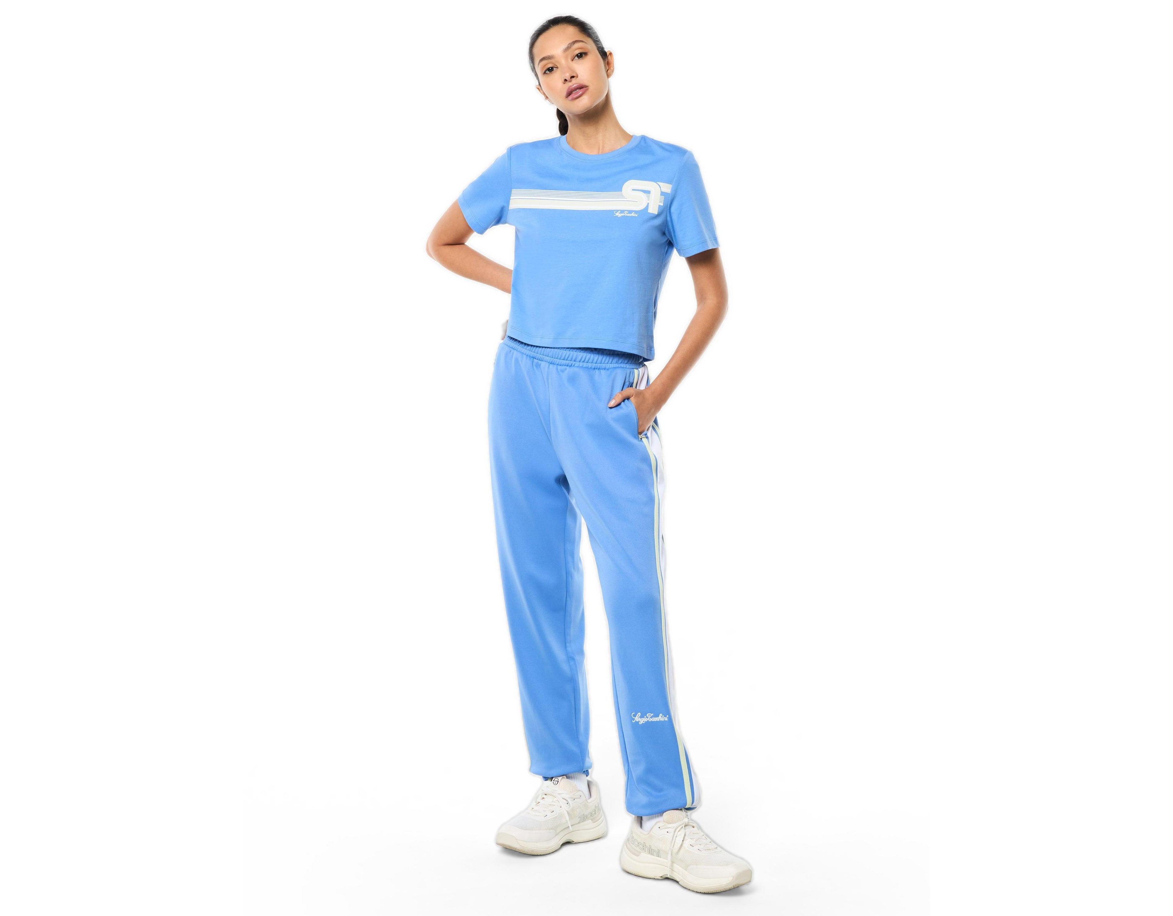 Sergio Tacchini Women's Corsa Striped Adjustable Ankle Zip Track Pants