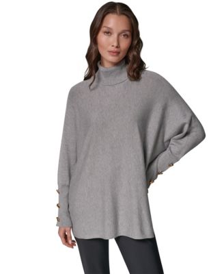 Women's Long-Sleeve Turtleneck Poncho