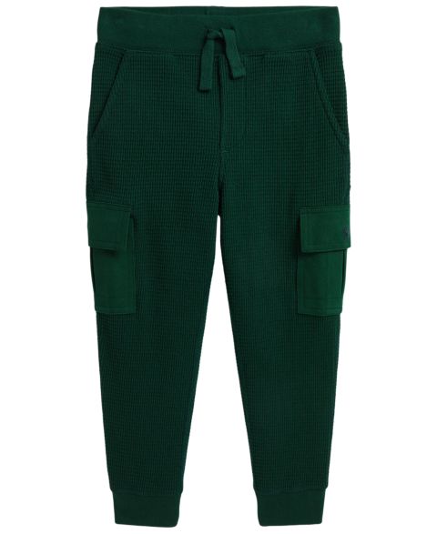Брюки Polo Ralph Lauren Waffle-Knit Cargo Jogger для мальчиков, цвет: Мох