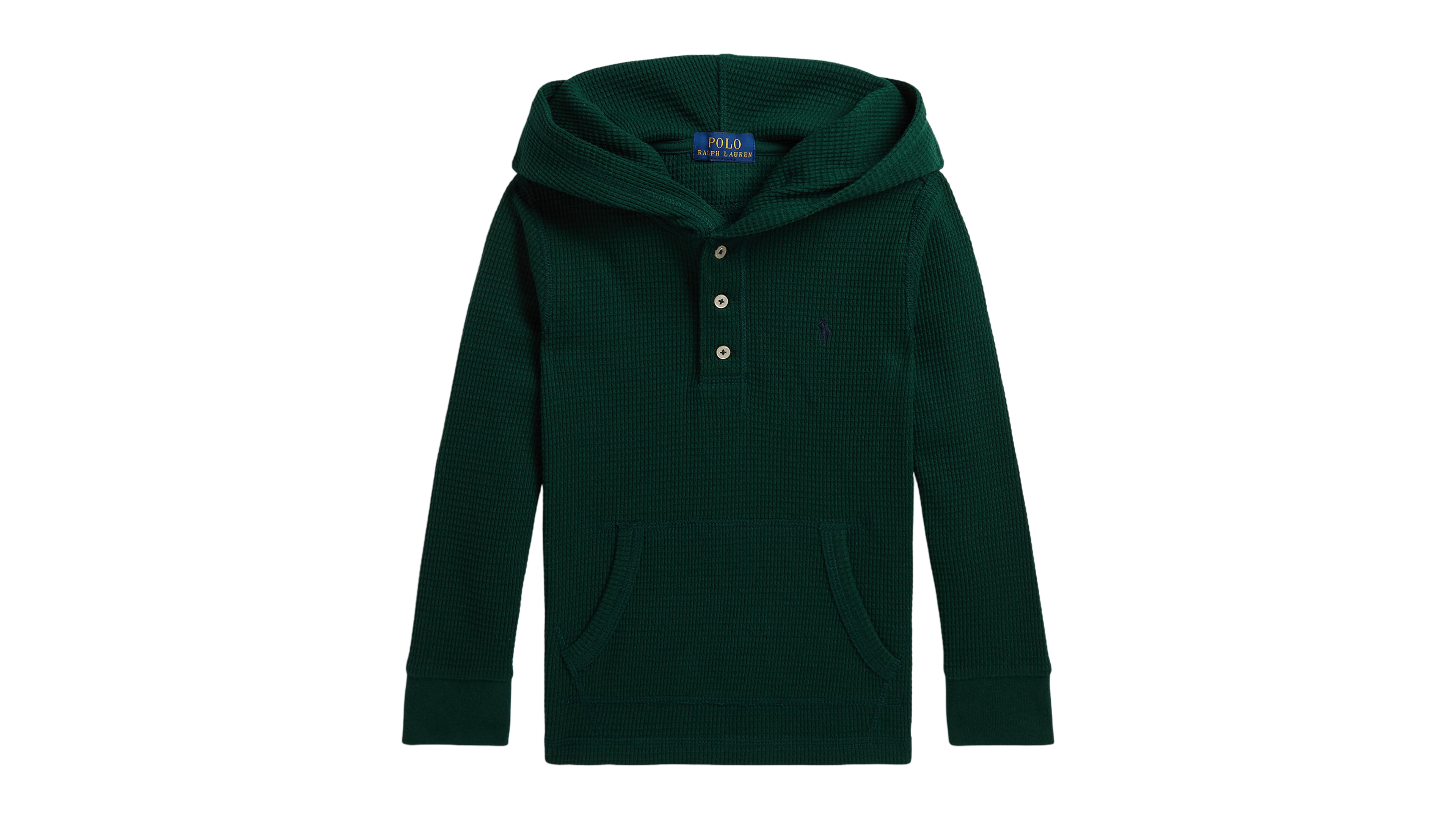 Polo Ralph Lauren Boys' 2T-7 Hooded Waffle-Knit Long-Sleeve Henley Hoodie