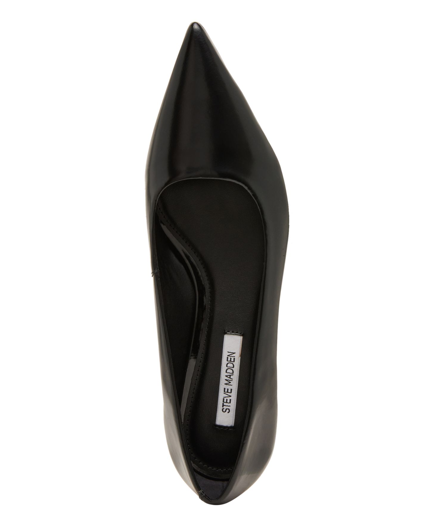 Женские кожаные лодочки Steve Madden Ardyn с острым носком и каблуком-рюмкой, цвет: Чёрный — фото 4